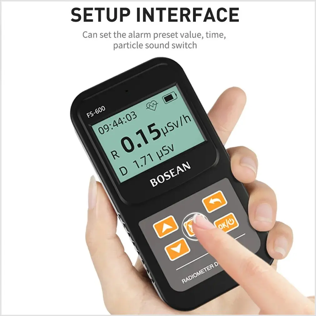 

Hot FS-600 Nuclear Radiation Detector Electromagnetic Ionisation Marble Radioactive Ray Radiation Test Geiger Counter