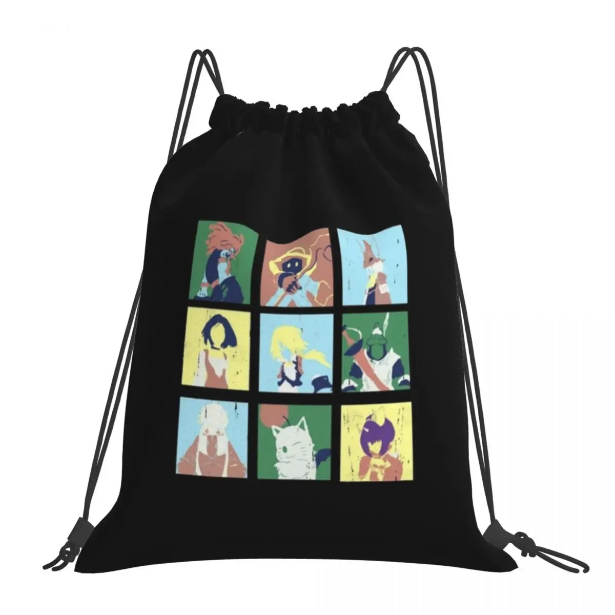 

Final Fantasy IX Backpacks Casual Portable Drawstring Bags Drawstring Bundle Pocket Sports Bag BookBag For Man Woman School