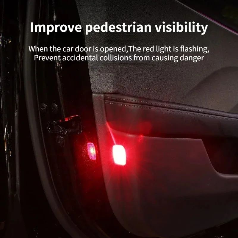 For Tesla Model Y & Model 3 2020-2025 Car Door Warning Light Strong Flashing Lig