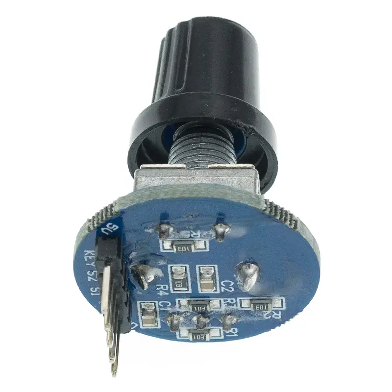 TENSTAR 2PCS Rotary Encoder Module Brick Sensor Development Round Audio Rotating Potentiometer Knob Cap EC11 image 2