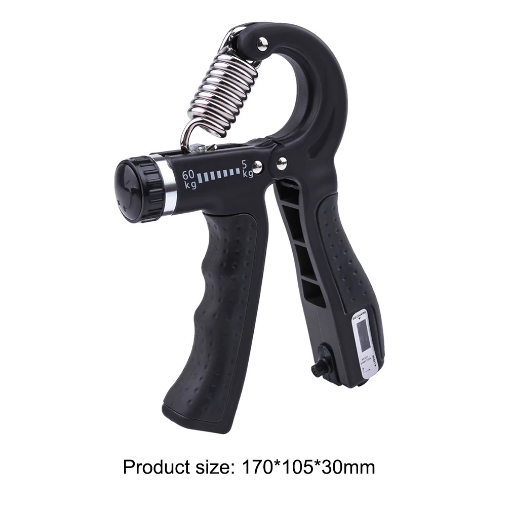 Poignée De Force Réglable - Pince D'entraînement Pour Musculation, Jusqu'à 60kg, Noir, Fitness Et Gym