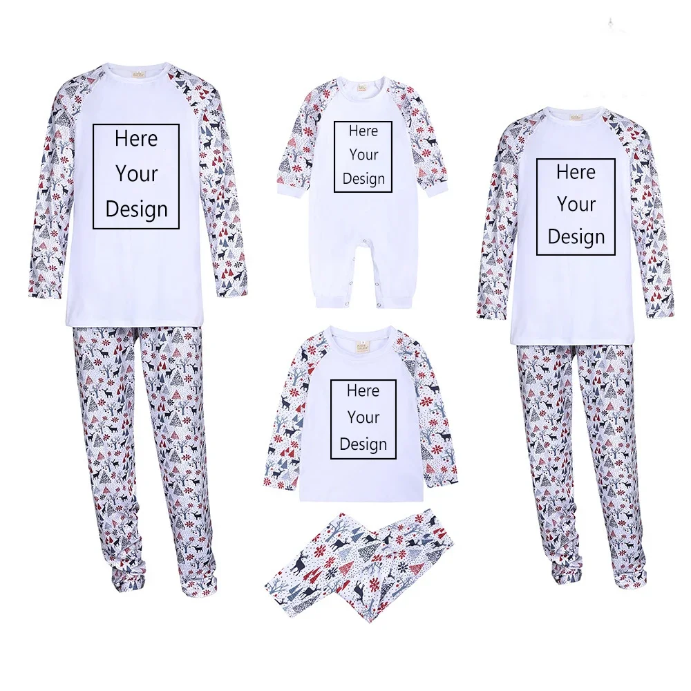 Father Mother Children&Baby Sleepwear Family Matching Outfits Custom DIY Add Own Personalized Image Text Holiday Pajamas Clothes 5