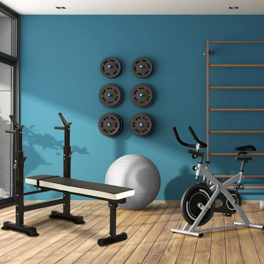 Foldable Weight Bench with Rack 6