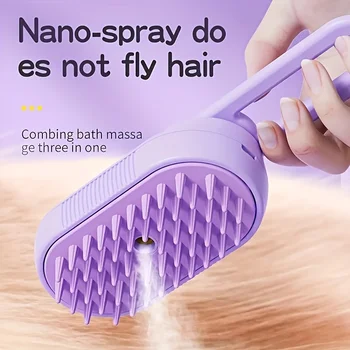 Three In One Steam Pet Brush 1