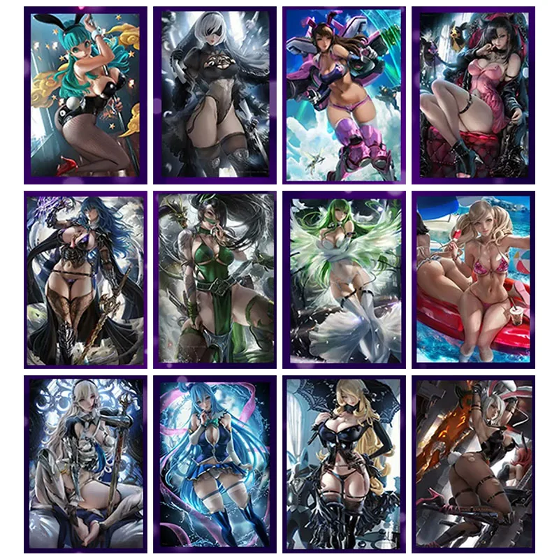 

Anime Goddess Story Rare ACG Reflections Flash Cards Bulma Marnie Byleth Akali Toys for boys Collectible Cards Birthday Gifts