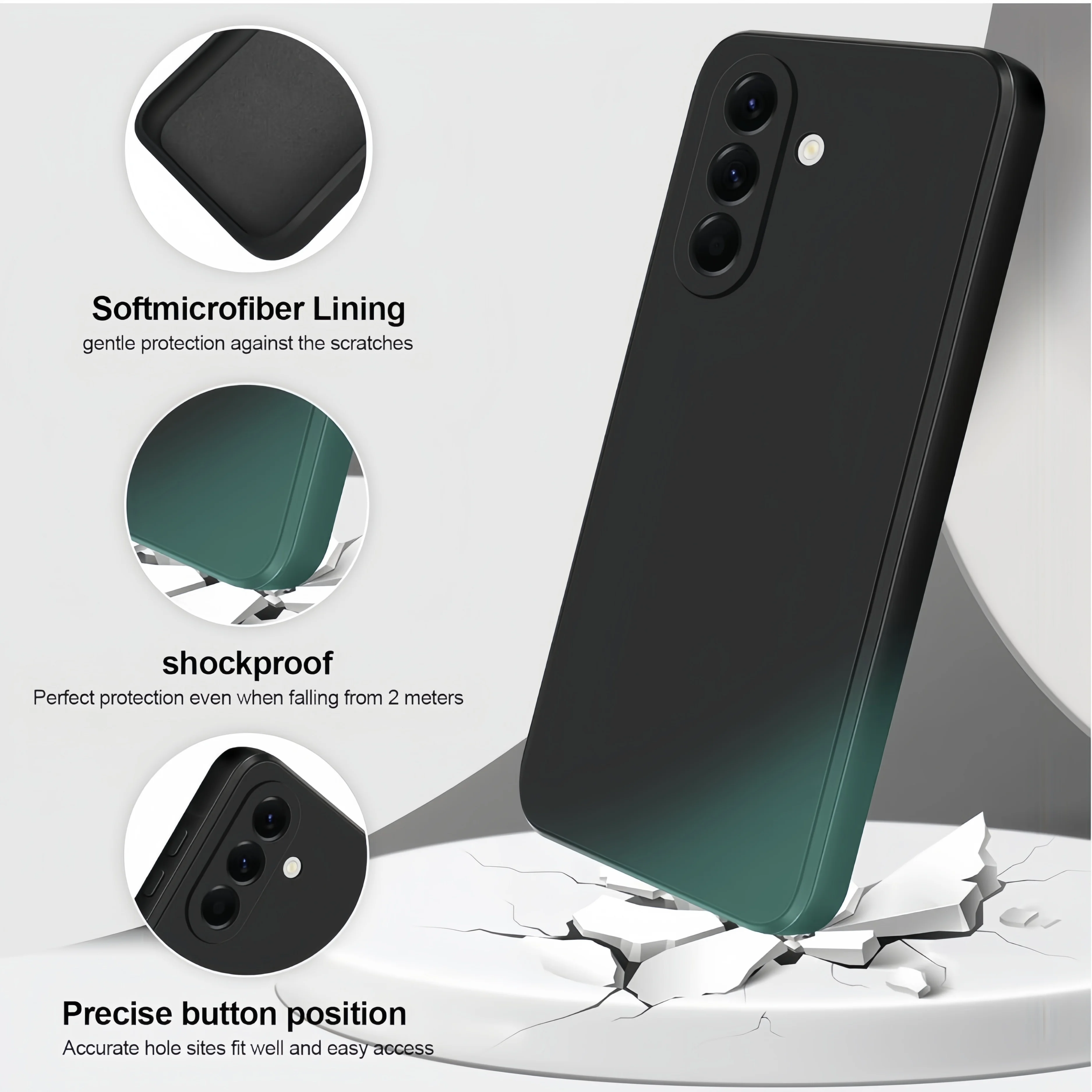 Silicone Thin Slim Grip Soft Rubber Gel Protective Phone Case