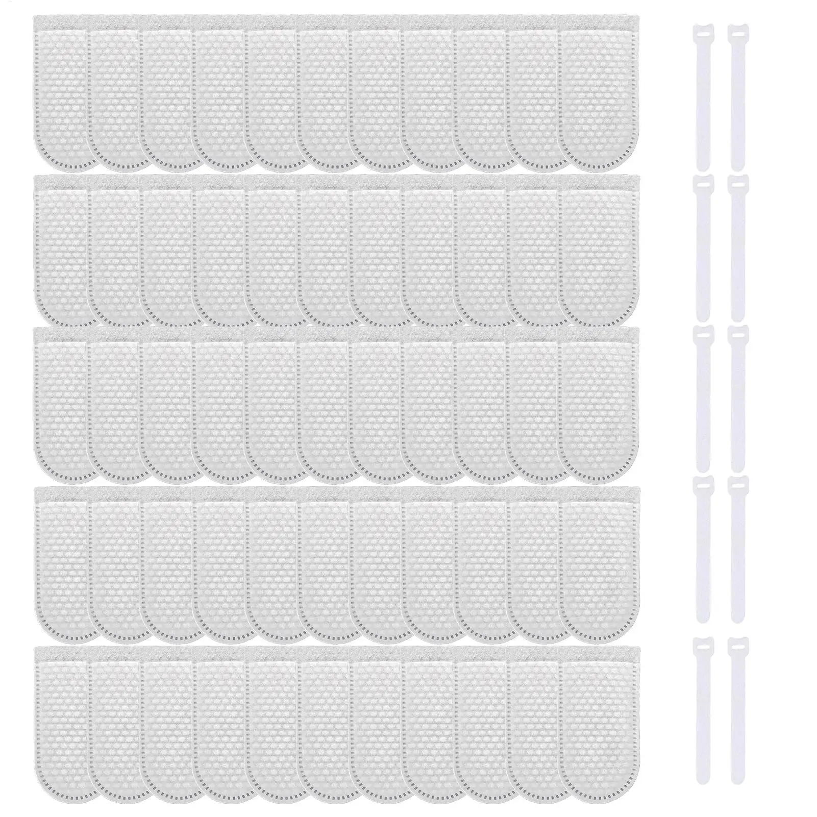 50pcs 주방 수도꼭지 필터 가방 주방 욕실 원예 급수를위한 스트랩 수도꼭지 필터 가방이있는 범용 스플래시 방지 필터 가방