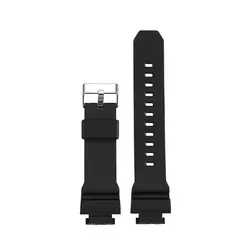 Premium Waterproof Resin Silicone Watch Strap with Protruding Design - GD - X6900 (Black -silver)