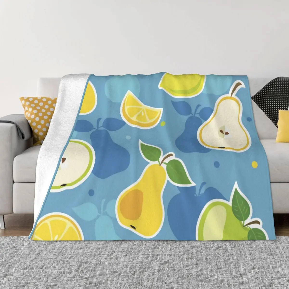 

Fruit Cute Plaid Blanket Lightweight Breathable All-Season Comfort Throw Blankets for Durable Long-Lasting Travel Camping