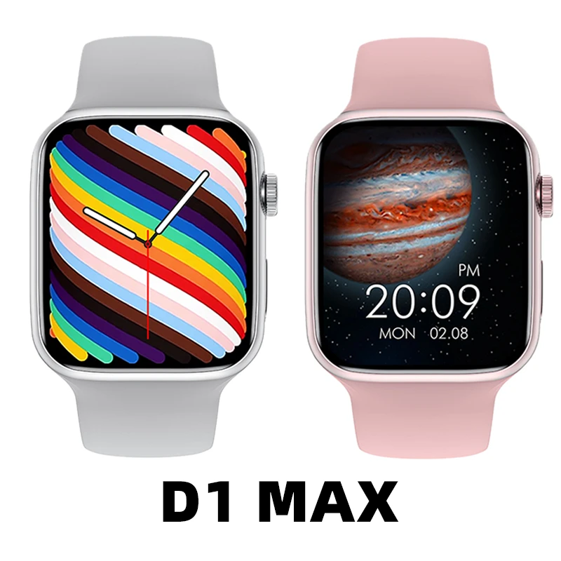 2022 D1 Max Smart Watch Men Women with Wireless Charging Bluetooth Call Heart Rate Smartwatch for Android Xiaomi PK HW37 Plus