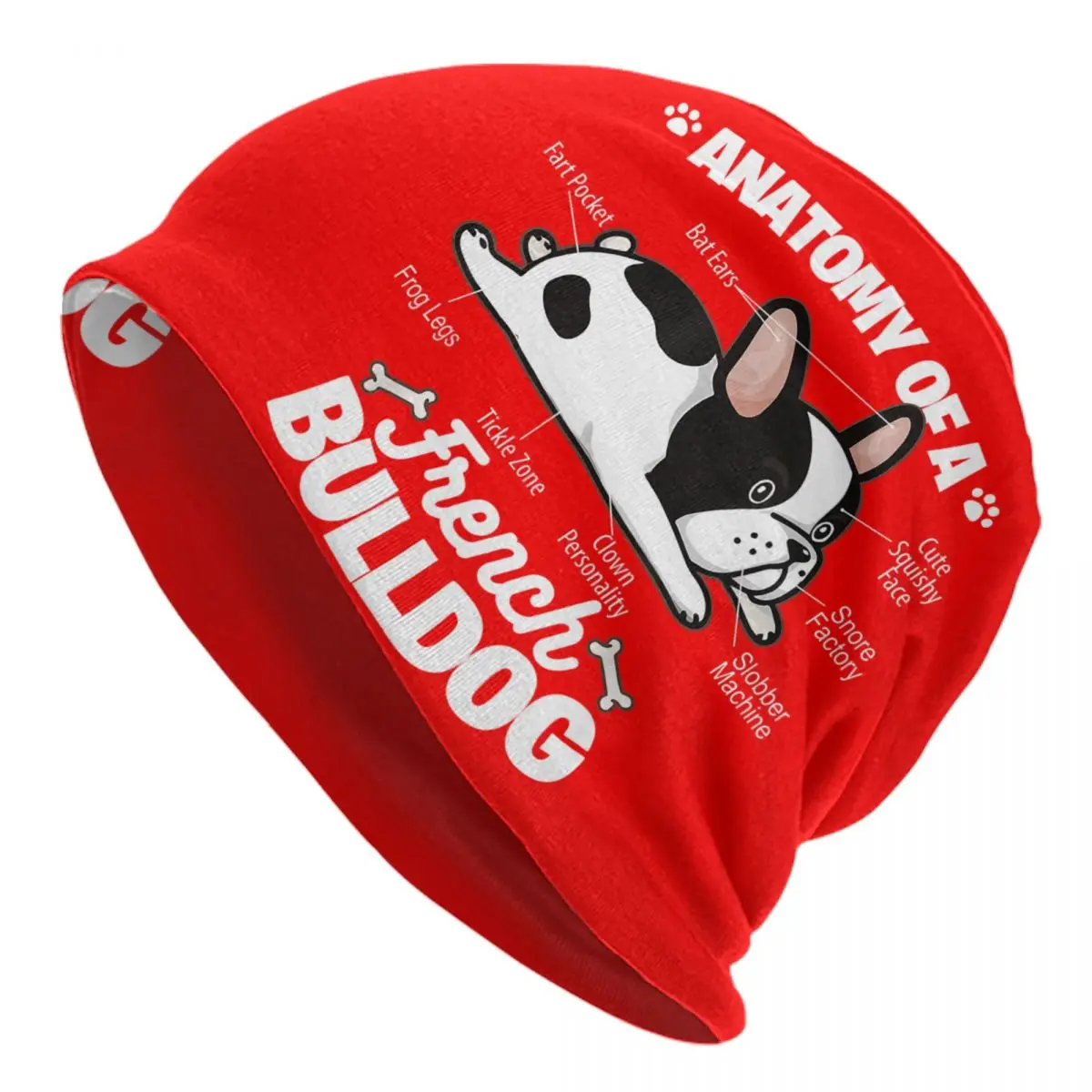 

Anatomy Of A French Bulldog Skullies Beanies Caps Knitted Hat Women Men Fashion Adult Pet Animal Dog Bonnet Hats Ski Cap
