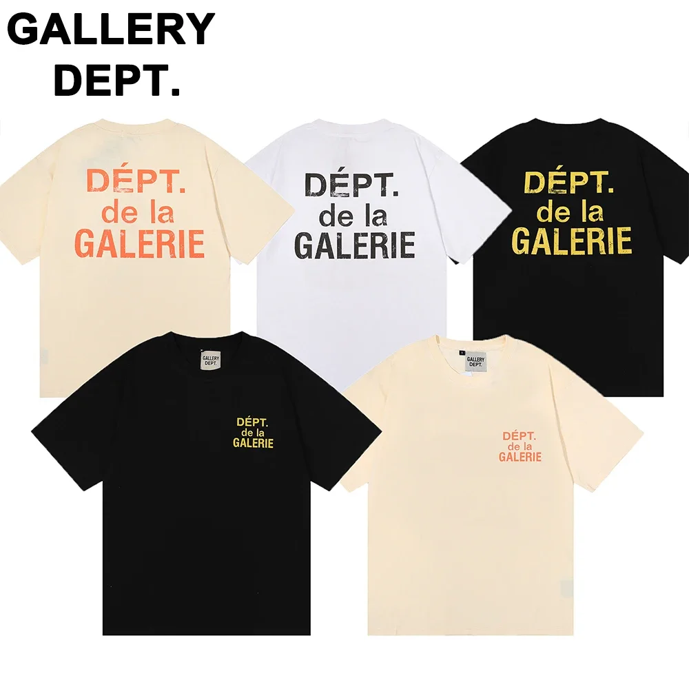 

NEW GALLERY DEPT 2024 New Letter Print Woman Fashion Original Br T Shirt Men Tops Summer Short Sleeve Cotton Mans Tshirt