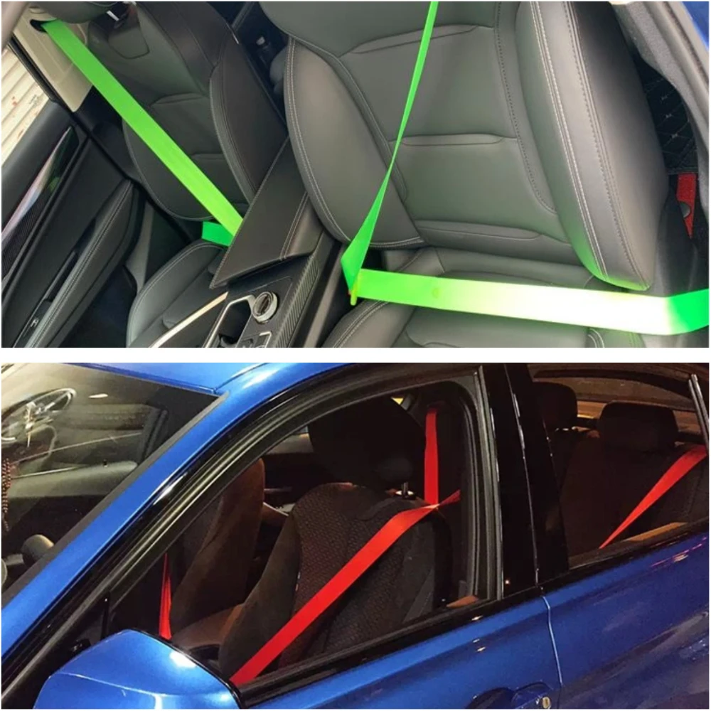 3.6M Auto Car Seat Belt Seatbelt Webbing Lap Retractable Safety Strap Universal 48MM Car Seat Conversion Accessories