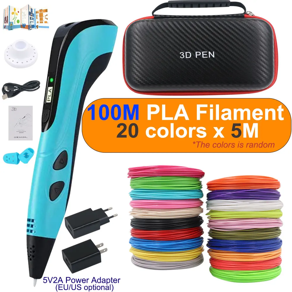 Innovative 3D Printing Pen Kit for Kids with Filament, Power Adapter, and Travel Case, Perfect Birthday or Christmas Gift