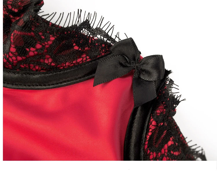 Lace Bow Backless Nightwear Teddy Lenceria Sexi Para Mujer Black Red Women Open Cupless Bra Crotchless Bodysuit Lingerie Sling