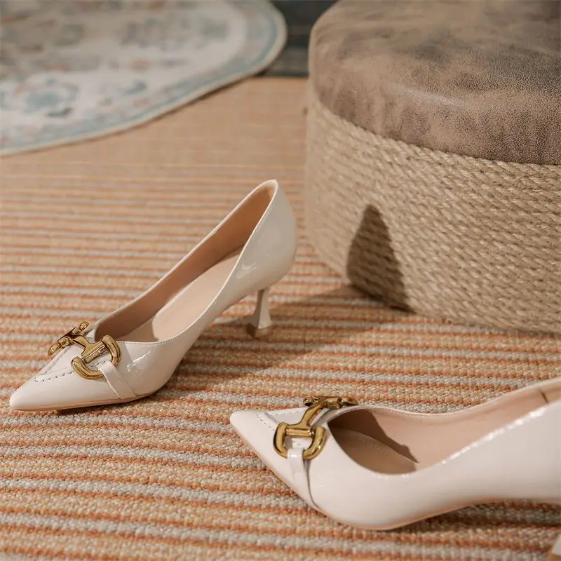 Pumps Women Shoes High Heels Loafers Slip on Luxury Mules Elegant Designer Shoes Slip on Pointed Toe Fashion Ladies Oxford Style