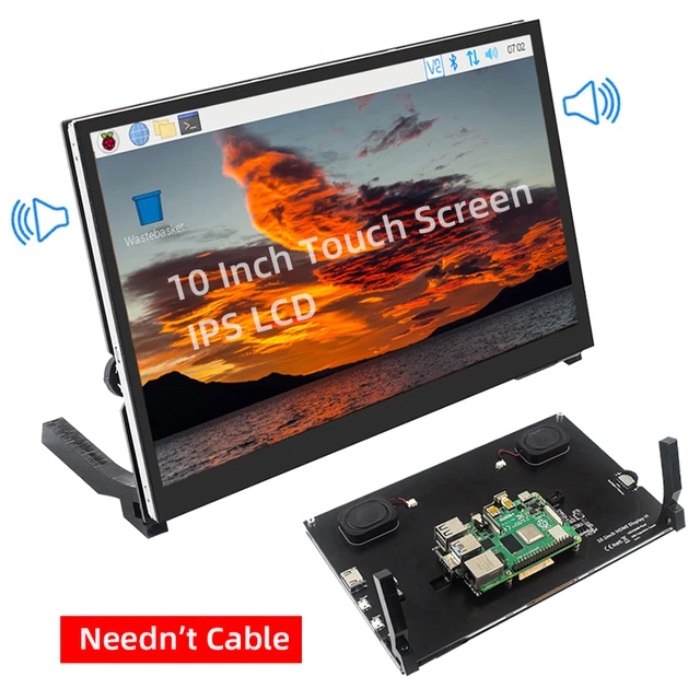 Écran Tactile LCD IPS de 10.1 Pouces avec Support pour Raspberry Pi 5 / 4  PC 4B, 1024x600 / 1280x800 - AliExpress