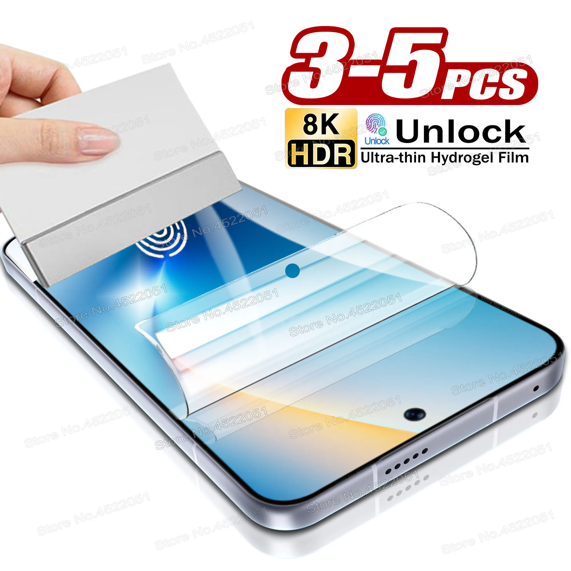 Ultra Slim Hydrogel Film - Full Clear Phone Screen Protector 3-5 PCS