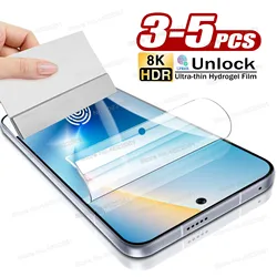 Ultra Slim Hydrogel Film - Full Clear Phone Screen Protector 3 - 5 PCS for 5 Pieces