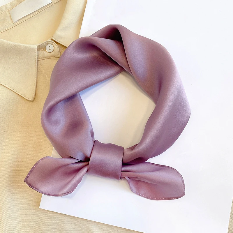 Silk Bandana Scarf - Luxury Square Wrap for Women High-Quality Kerchief Spring Fashion Shawl