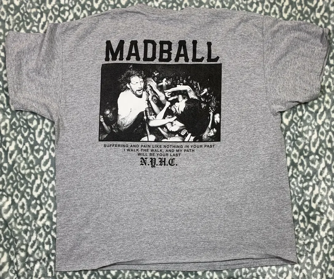 Vtg Madball Nyhc Concert Band Tour Agnostic T-Shirt Mens Sz Xl Double Sided Rare