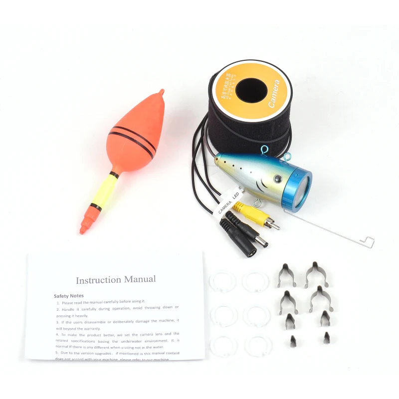 Underwater Fishing Camera 12 IR LED Lights IP68 Waterproof Fishing Camera with 15M/30M/50M Cable for Fish Finder 1200TVL Pixels