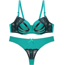 

Sexy Thongs Women Bra Set Padded Push Up Bra Brief Set Lace Underwear Set Intimate Bras For Women Panty Set