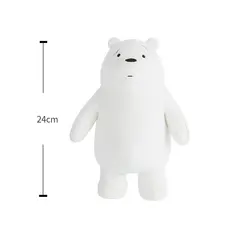 Collectible We Bare Bears Plush Toy - Adorable Soft Bear Doll, 24cm Standing or 20cm Sitting (24cm Stand Icebear)