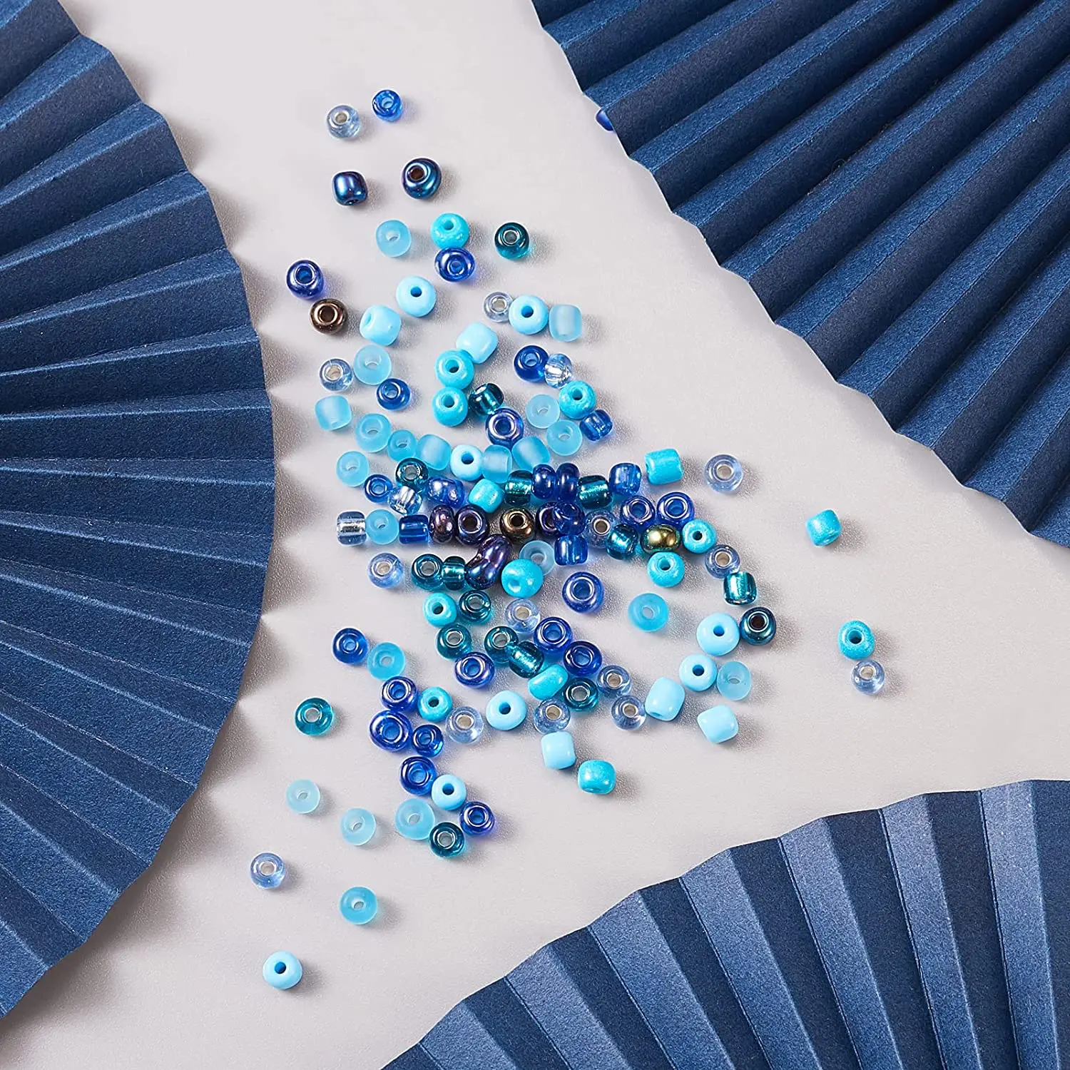 PandaHall 8 Color 6/0 Glass Seed Beads 4mm Mini Beads with Container Box for Jewelry Making Beading DIY Craft