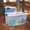 4-Pack Ultra Latching Box, Large Storage Bins w/ Lids, Clear Plastic, 70 Quart 5