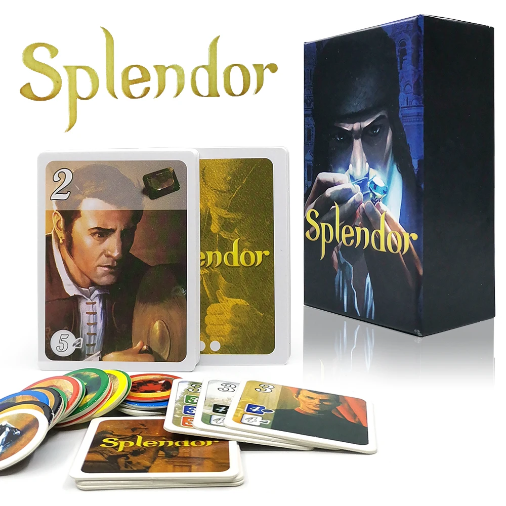 Splendor Board Game English Spanish version for home party adult Financing Family expansion playing cards game | Спорт и развлечения