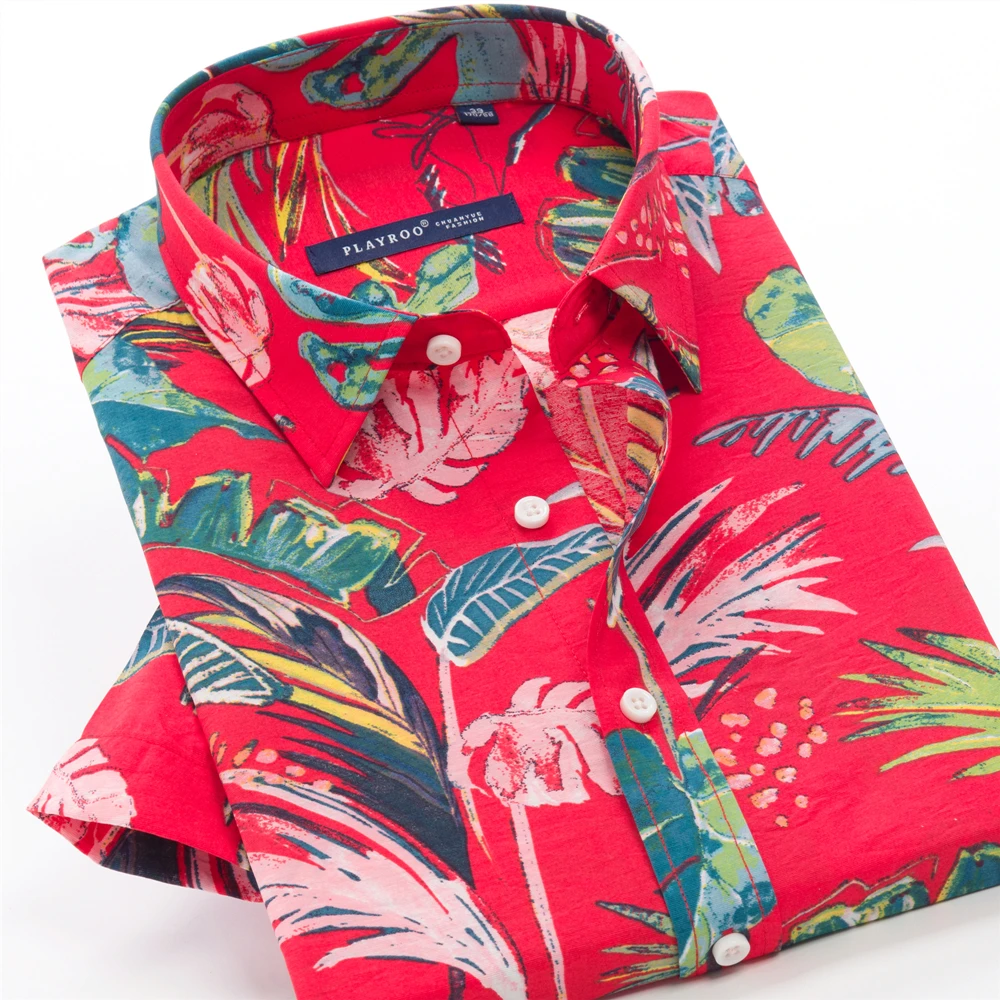 Summer Ultra-thin Mens Short-sleeved Floral Shirt Plus Size 7XL 8XL 9XL 10XL Beach Seaside Print Loose Casual Hawaiian Oversized 4