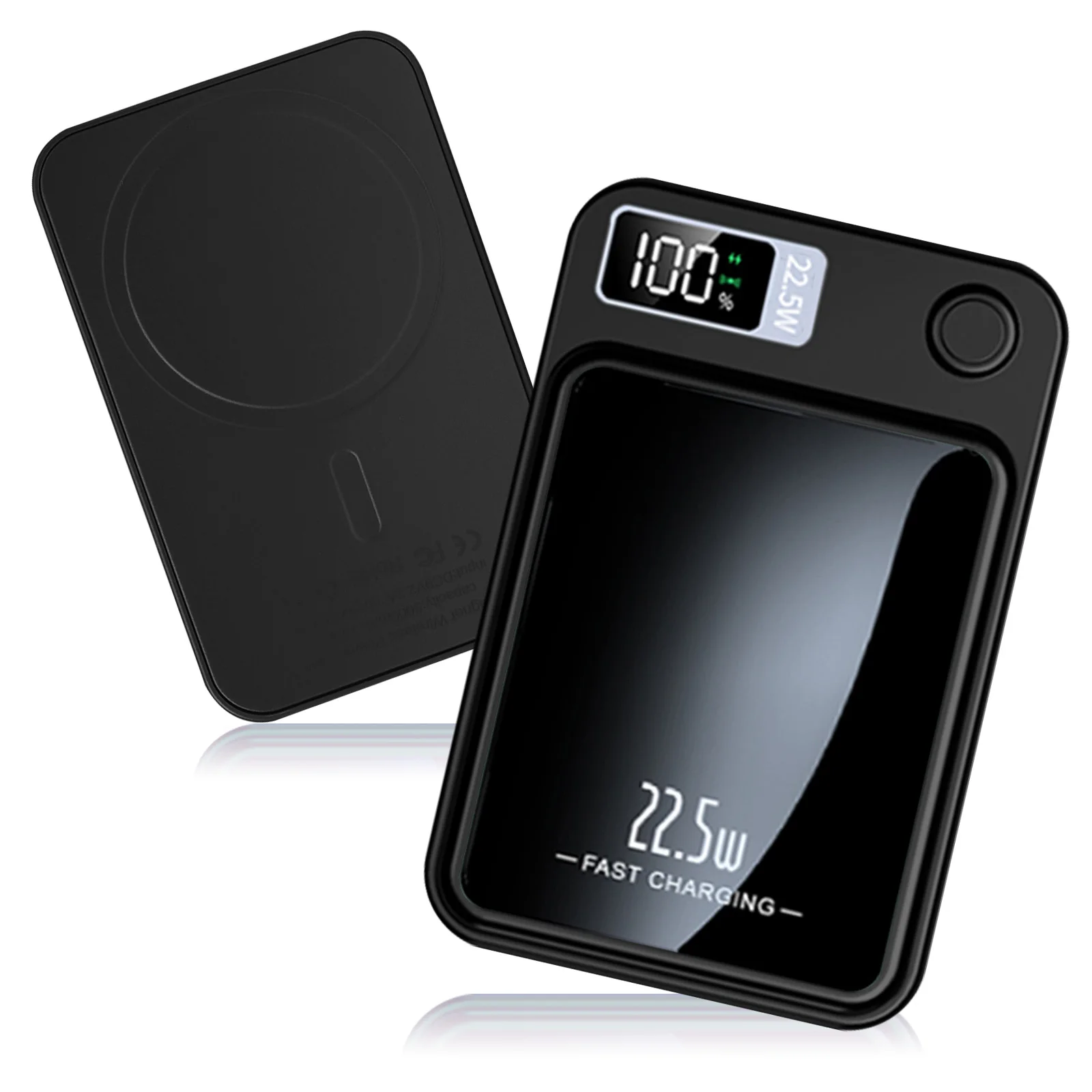 100000mAh Magnetic Power Bank Wireless Portable 22.5W Fast Charger For Iphone Huawei Samsung External Auxiliary Backup Battery