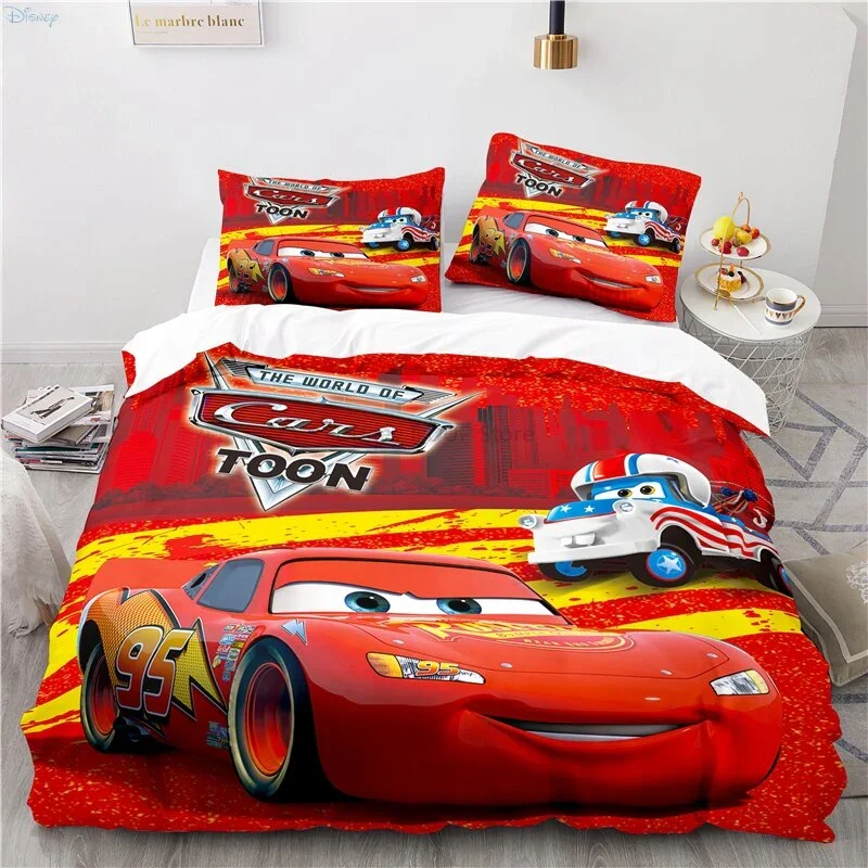 Description Picture 5 of itemCars Lightning McQueen 3D Children's Bedding Set 3-piece Set 1 Quilt Cover 100% Polyester Home Decor Cartoon