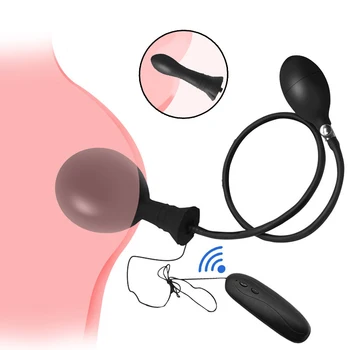 Inflatable Butt Plug Anal Dilator Vibrating Prostate Massager Huge Big Anal Balls Sexy Toys for Men Women 18 Adult Buttplug. 3