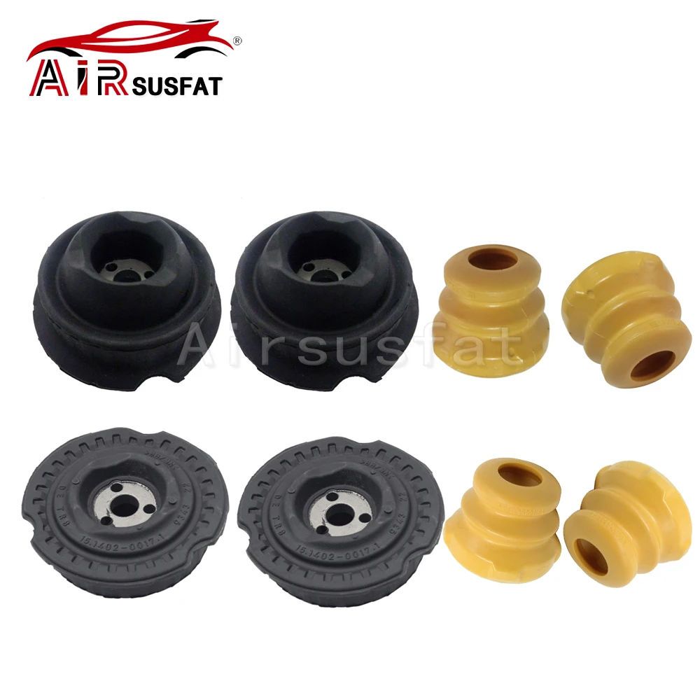 Front+Rear Air Suspension Strut Mount + Rubber Buffer For Audi Q7 VW