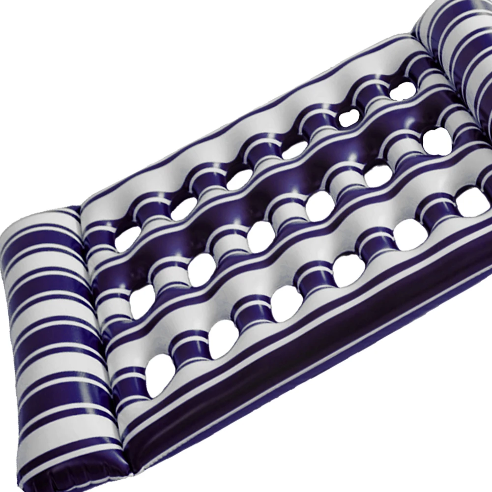 Inflatable Floating Bed Portable Floating Lounger Air Mattress Foldable Swimming Pool Air Mattress Outdoor Swimming