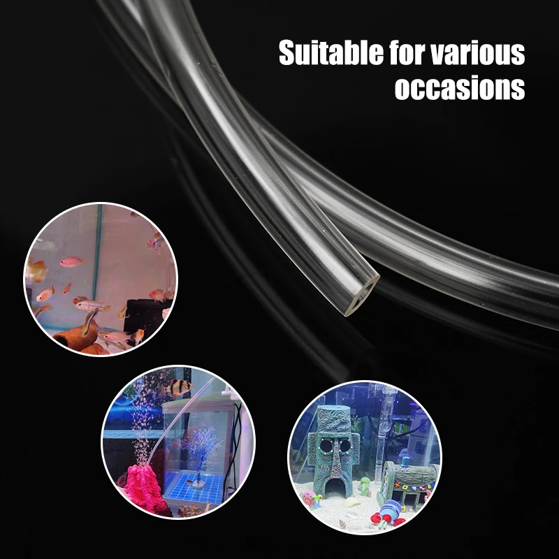 2-5m Aquarium CO2 Tube Pipe Oxygen Hose for Fish Tank Plant CO2 Generator Regulator Reactor System Kit Set Accessories PU 4*6mm 4