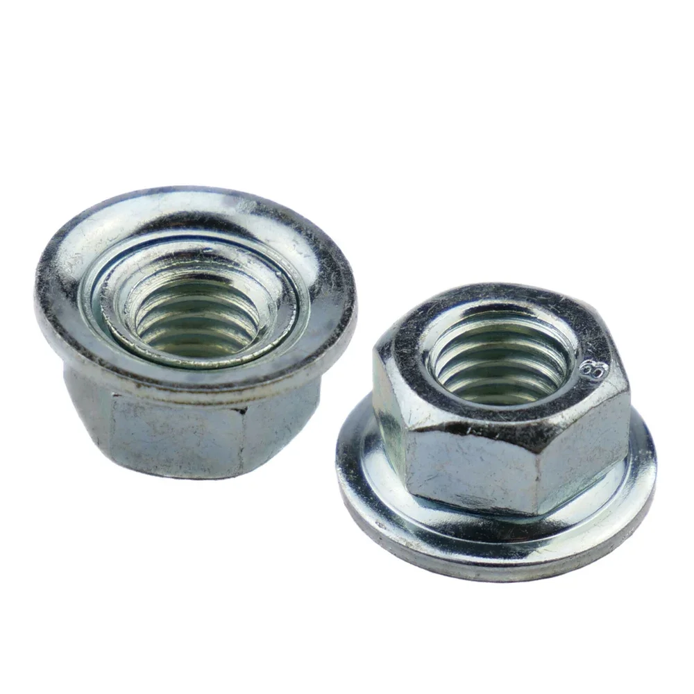 M8x1.25 LH Left Hand Thread Flanged Blade Screw Nut For Trimmer Brushcutter 55023 Durable Replacement Garden Tools Parts