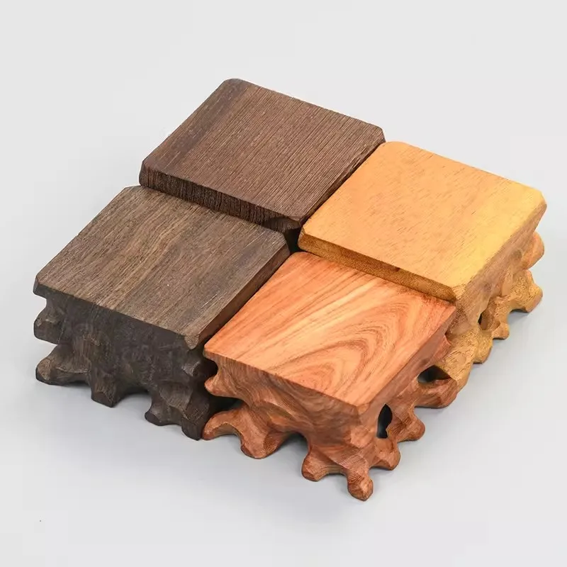 Solid wood base for teapot display, storage rack, cup pad, heat insulation support