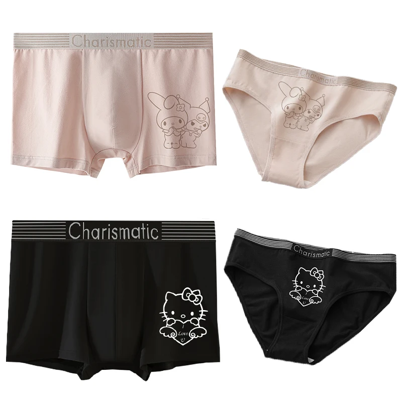 

Couple Underwear Hello Kitty Modal Undercoats Women Pure Cotton Bottom Crotch Breathable Low Rise Comfortable Triangular Pants