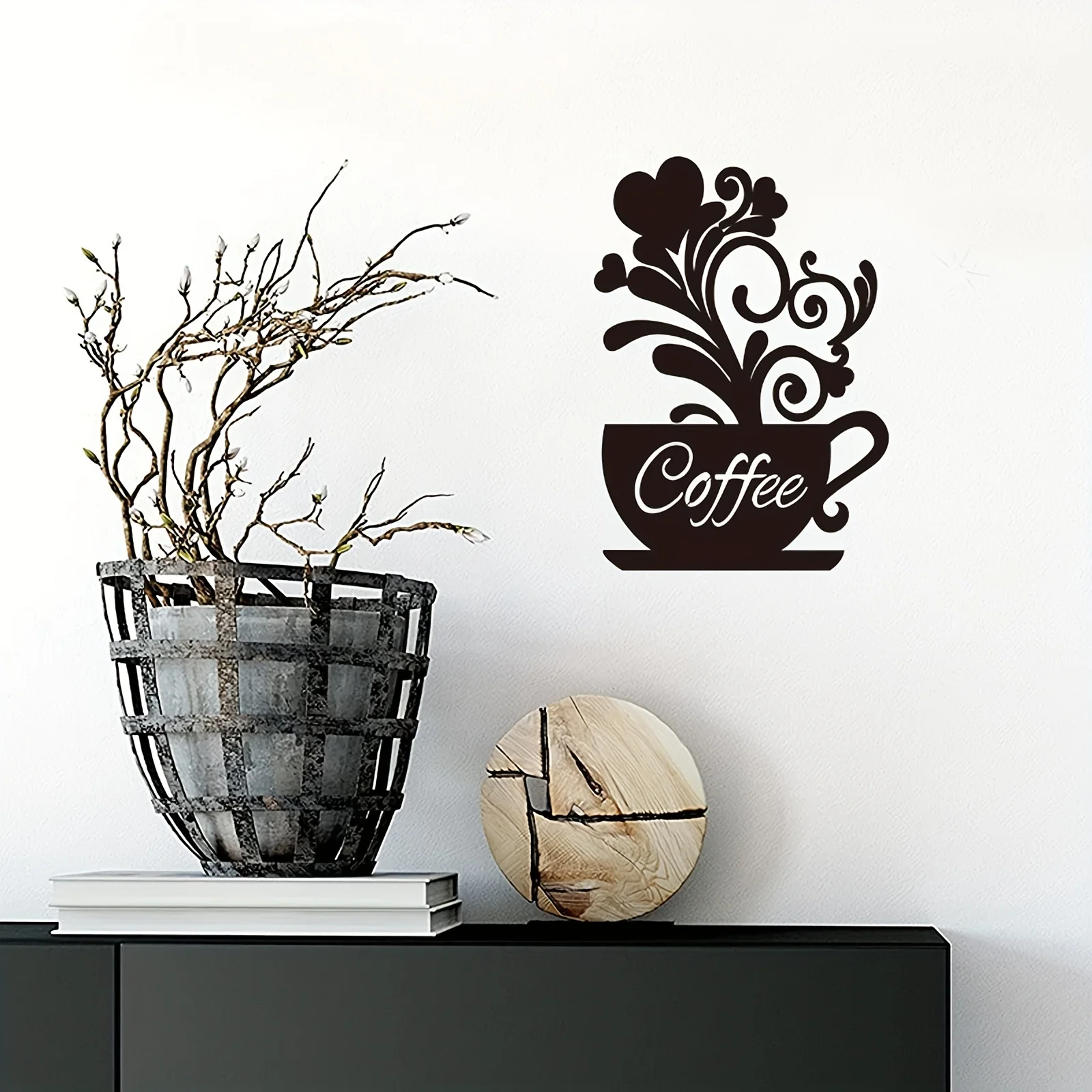 Koffiebar Metalen Muur Kunst,Koffiebar IJzeren Teken Muur Decor voor Thuis Keuken Slaapkamer Eetkamer Koffiebar Winkels Restaurants 46 CM