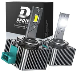High-Performance LED Car Headlight Bulbs - Turbo Lights 12000LM 6000K 70W, Plug & Play HID Conversion Kit - D1S (6000K Cold White)