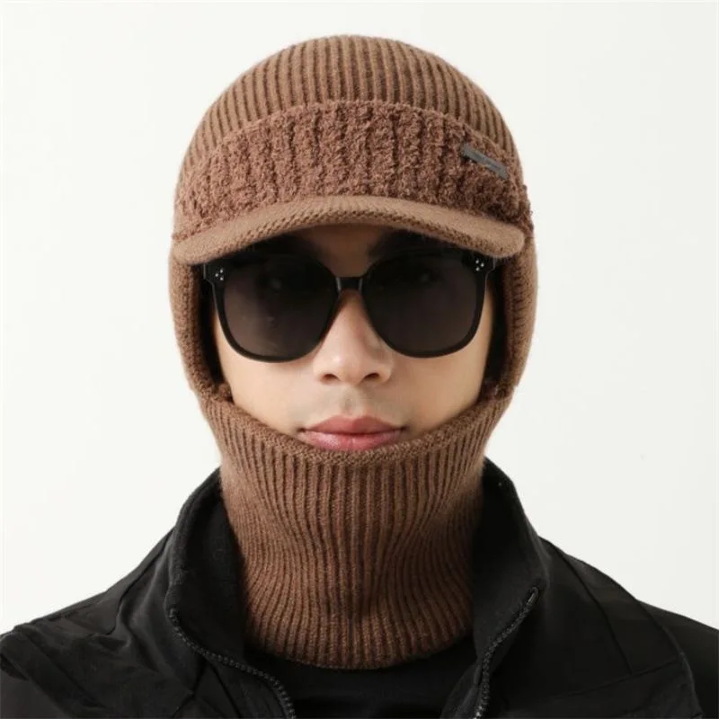 Hot Sale Men Balaclava Hat Full Cover Style Winter Hat Outdoor Windproof Knitted Hat Winter Keep Warm Beanie Cap