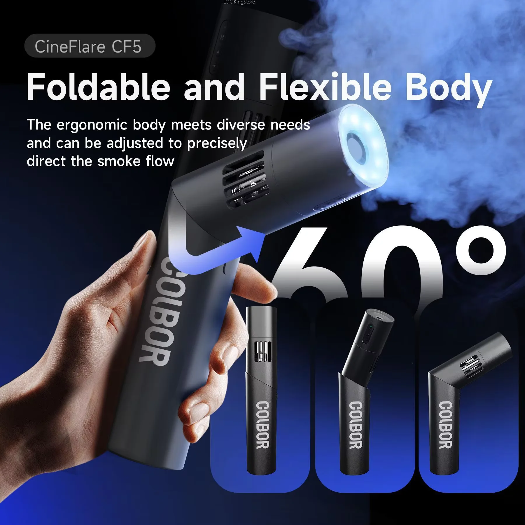 COLBOR ポータブルフォグマシン CF5 Colbor CF5 Portable Fog Machine with Magnetic RGB Color