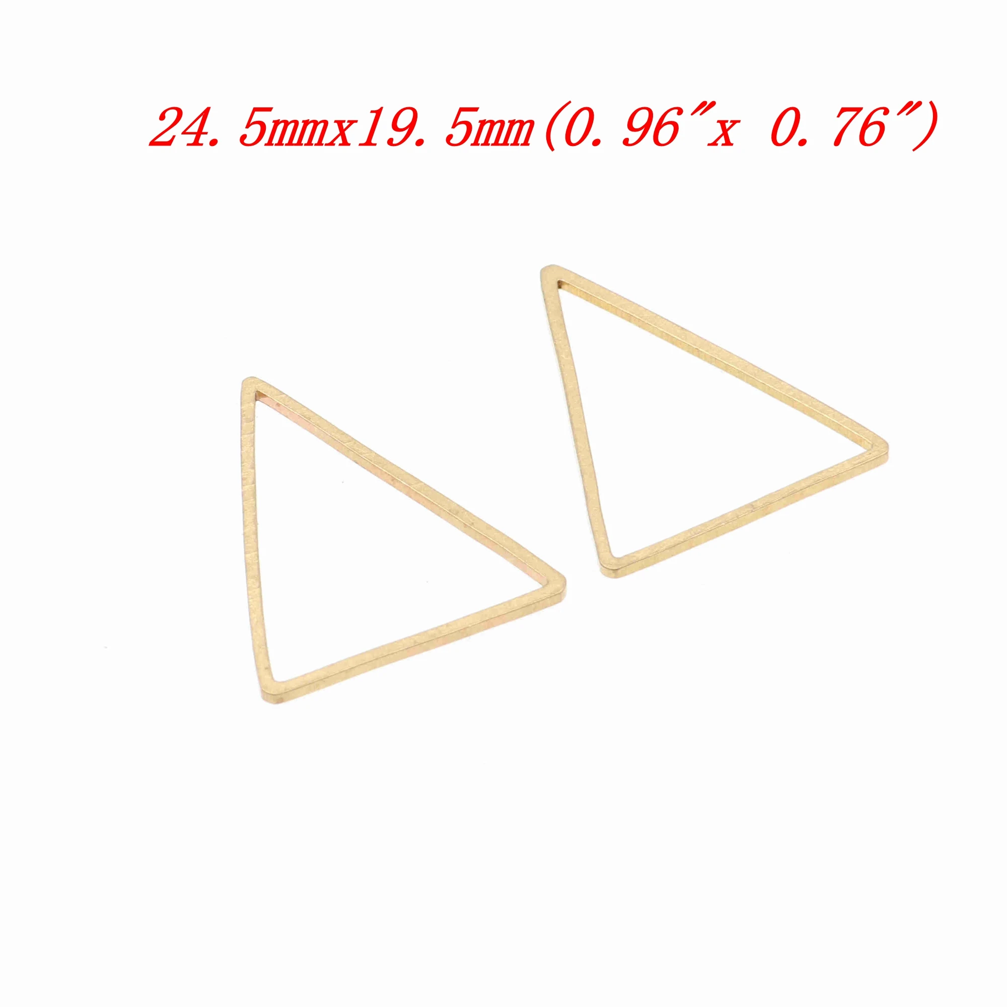 Gehämmerte Messing anhänger, Dreiecks verbinder, Befunde Zubehör für DIY Ohrringe Halskette Armband DIY Herstellung, Schmuck zubehör – Detail 4