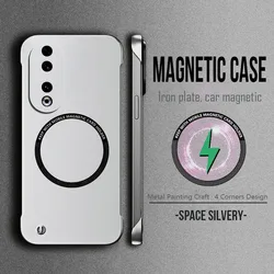 Coque de téléphone sans cadre en métal magnétique élégant avec protection améliorée
