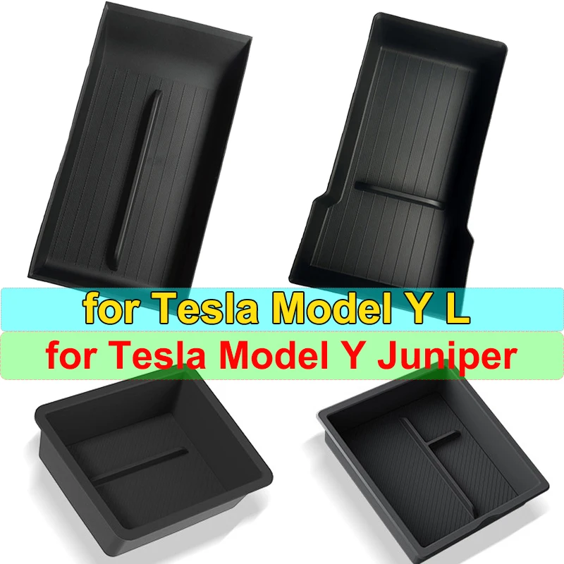 for Tesla Model Y L 2026 Center Console Storage Tray Armrest Box Organizer Box Tesla Model Y Juniper Modification Accessories