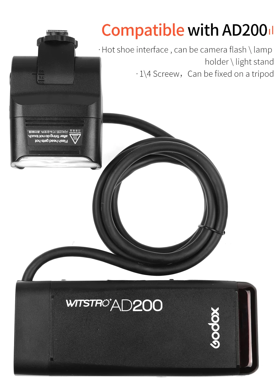 EC200 EC200II AD200PROII AD200 Remote Separation Extension Head with Hot Shoe fo