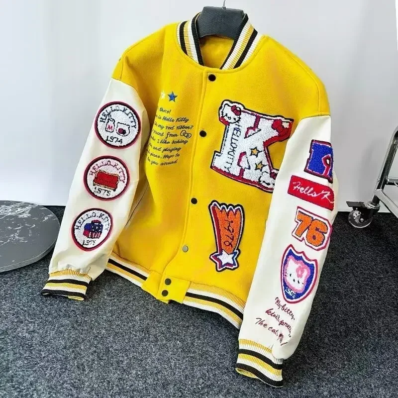 Hello Kitty スタジャン1976年 Sanrio HELLO KITTY 30th Vintage Varsity Award Baseball Jacket Full